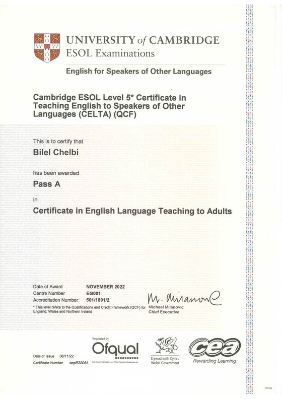Cambridge CELTA certificate, Pass A